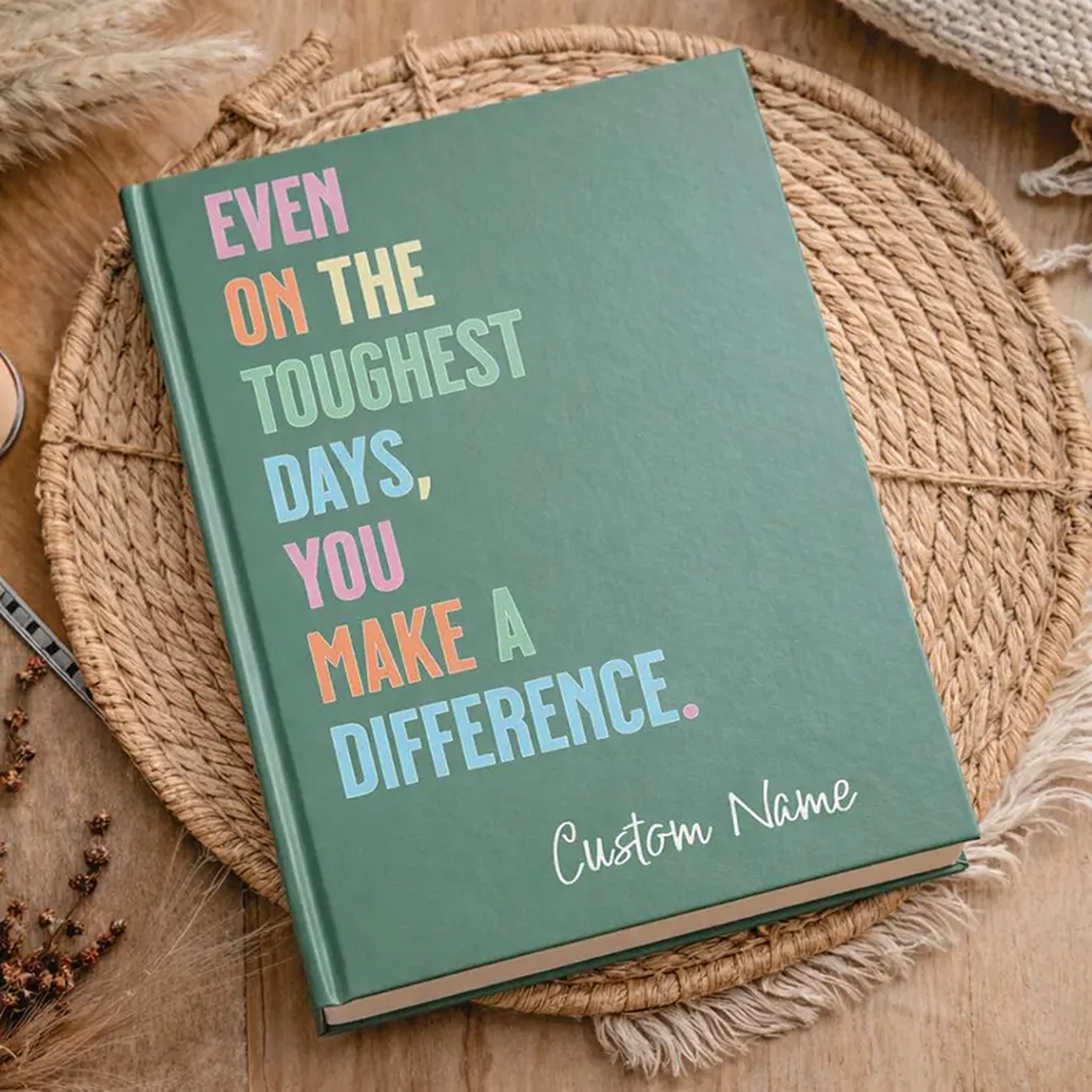 Custom Social Worker Positive Affirmations Journal, A5 Self-Care Hardcover Notebook, Mental Health Planner, Graduation/Gift for Colleagues/Friends