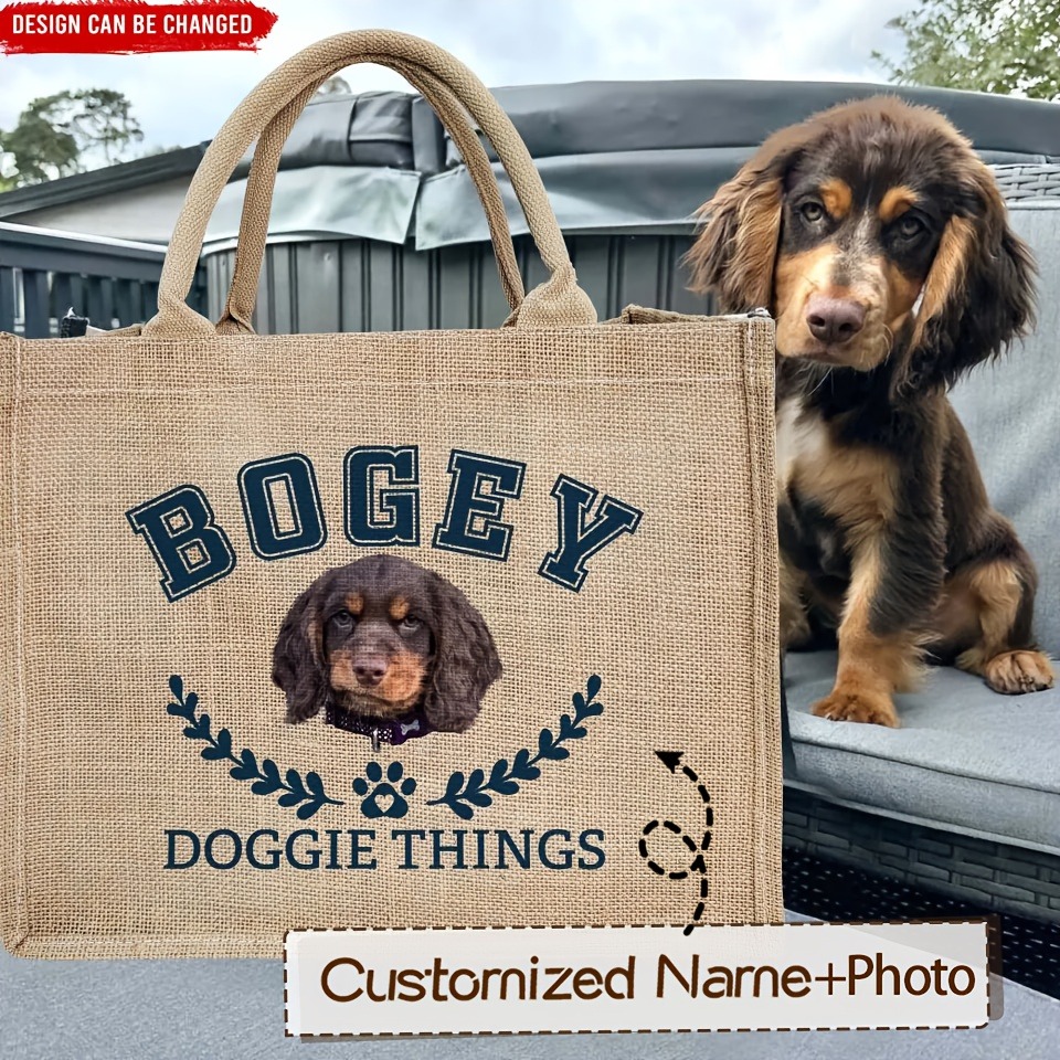 Customizable Pet Portrait Tote Bags