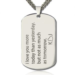 Valentine's Dog Tags Gifts for Him