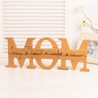 Custom Mom We Love You Family Name Sign