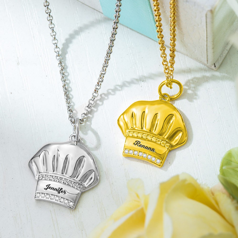 Custom Chef Hat Necklace