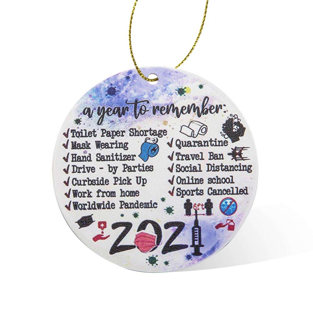Round Christmas tag