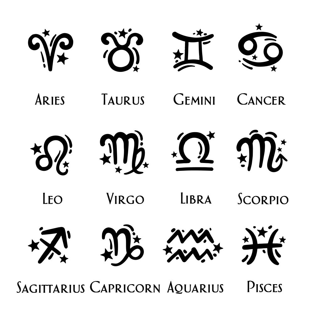 Custom Zodiac Sign Capricorn Red Garnet Dice Set
