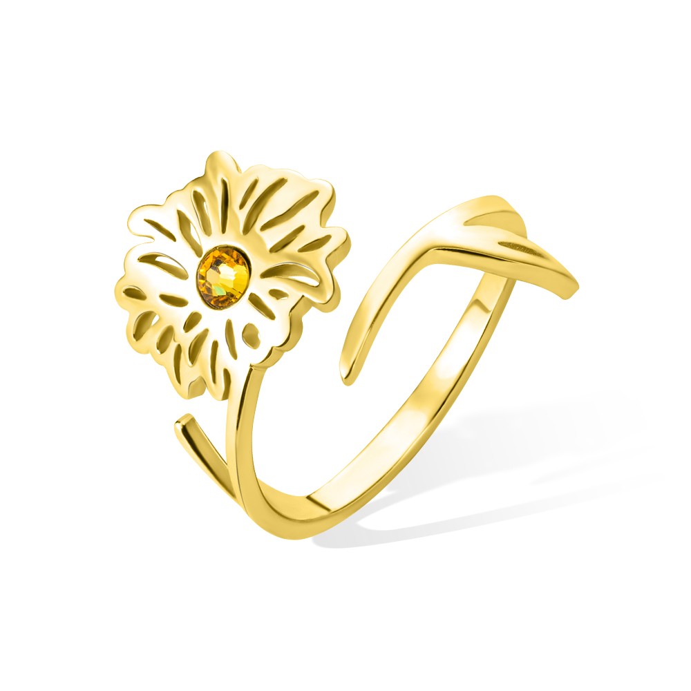 Personalisierter Blumenstrauß-Ring zur Geburt