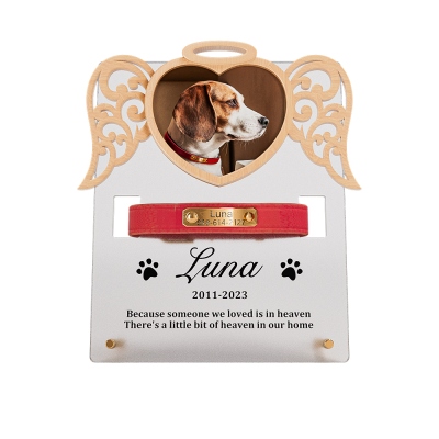 Custom Pet Collar Sign, Collar Holder, Pet Memorial Gift