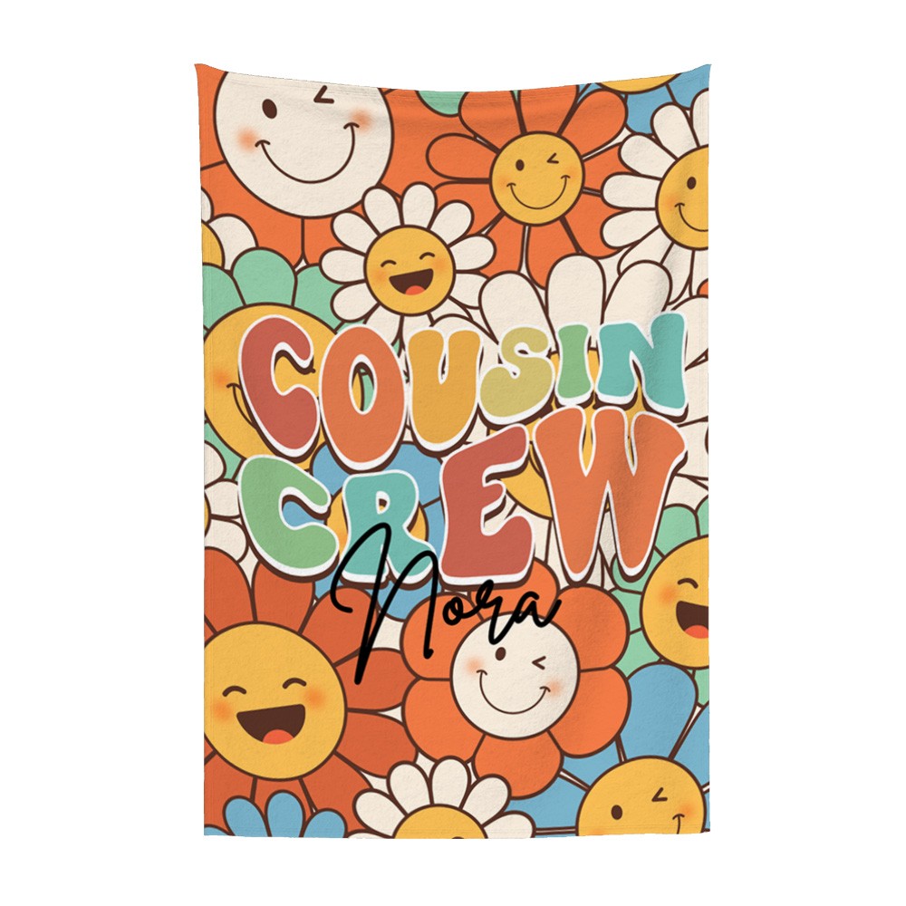 Personalized Cousin Crew Blanket, Perfect Family Party Gift