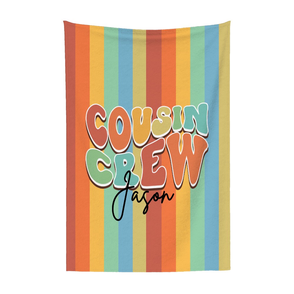 Personalized Cousin Crew Blanket, Perfect Family Party Gift