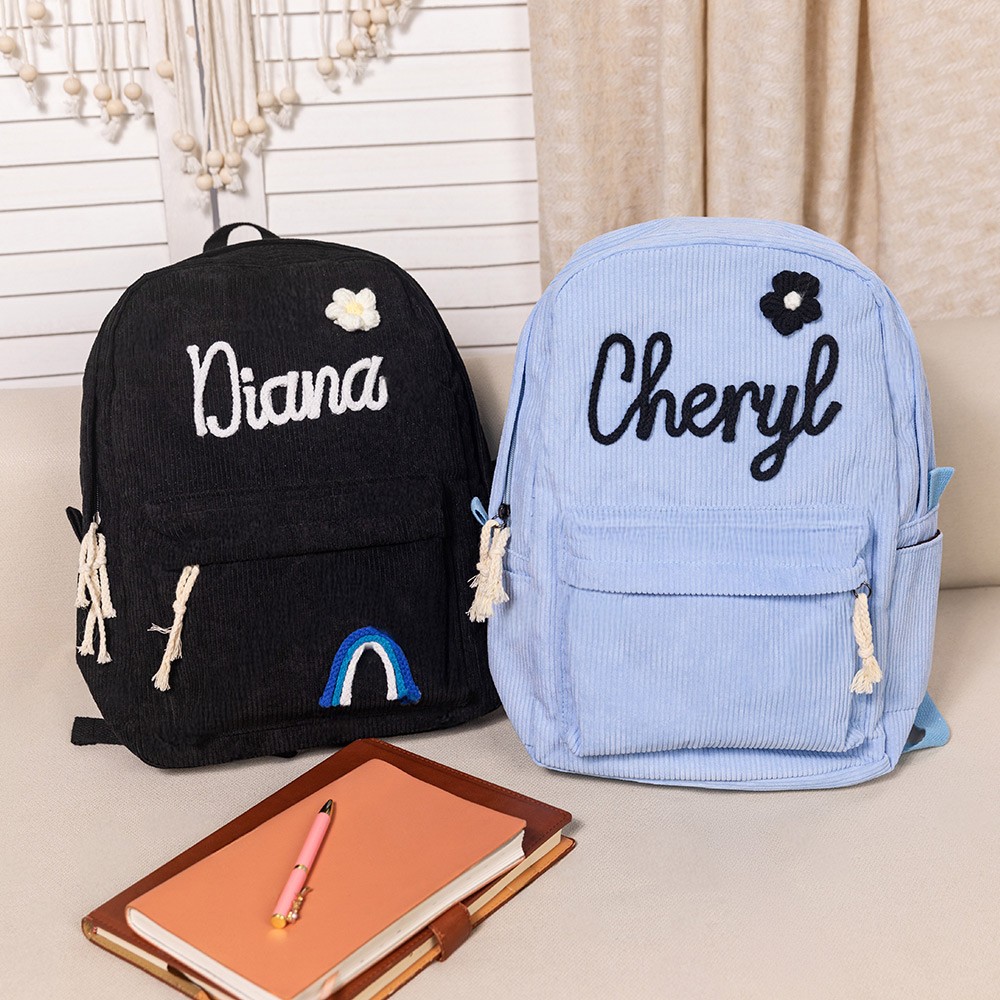 school bag with name
