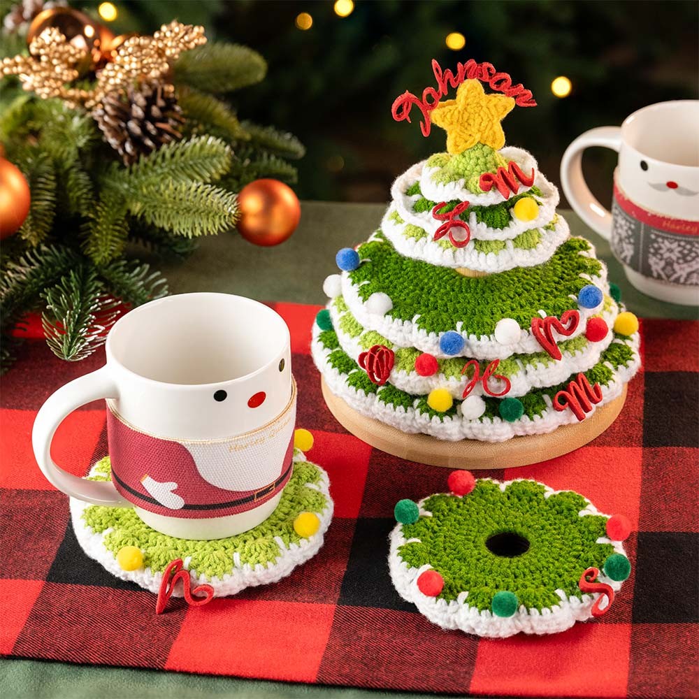 (Set of 5pcs)Christmas Family Coasters