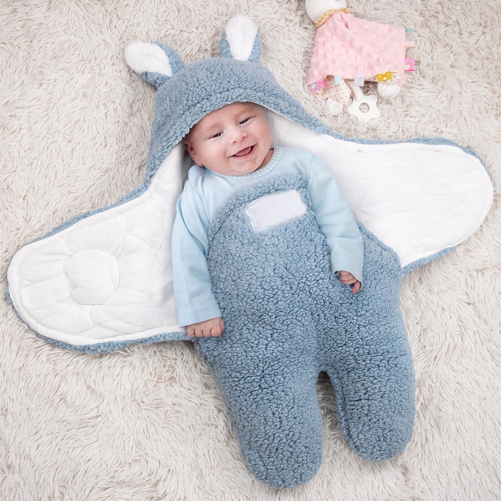 Personalized Name Bunny Baby Swaddle