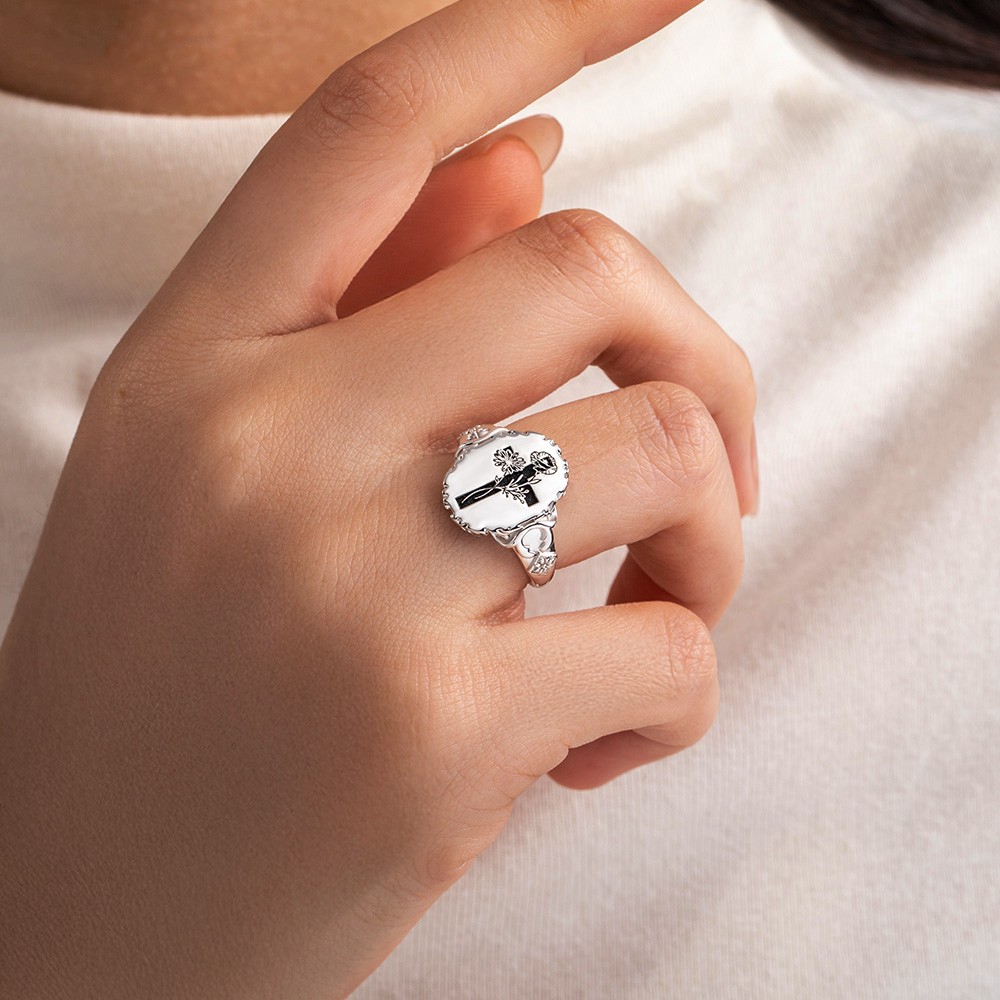 birth flower bouquet ring