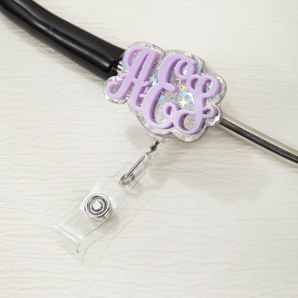 glitter badge reel