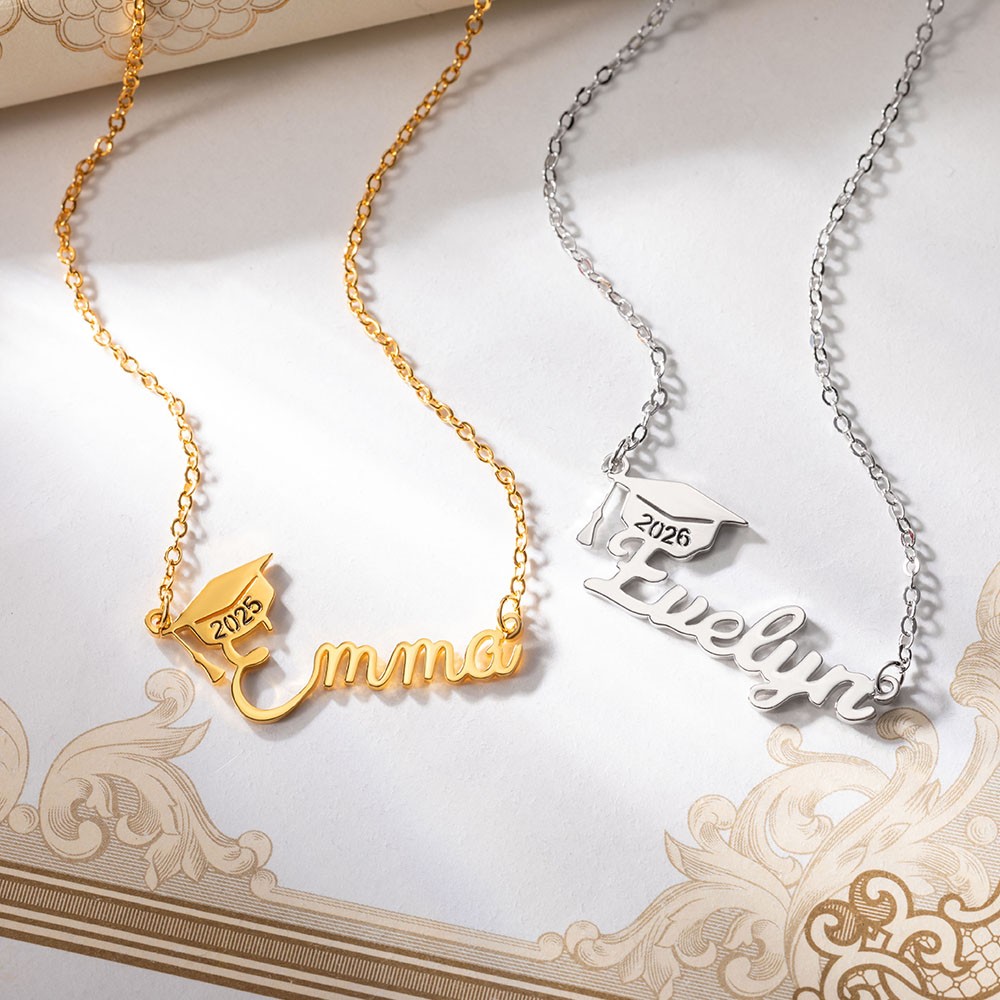 graduation name necklace