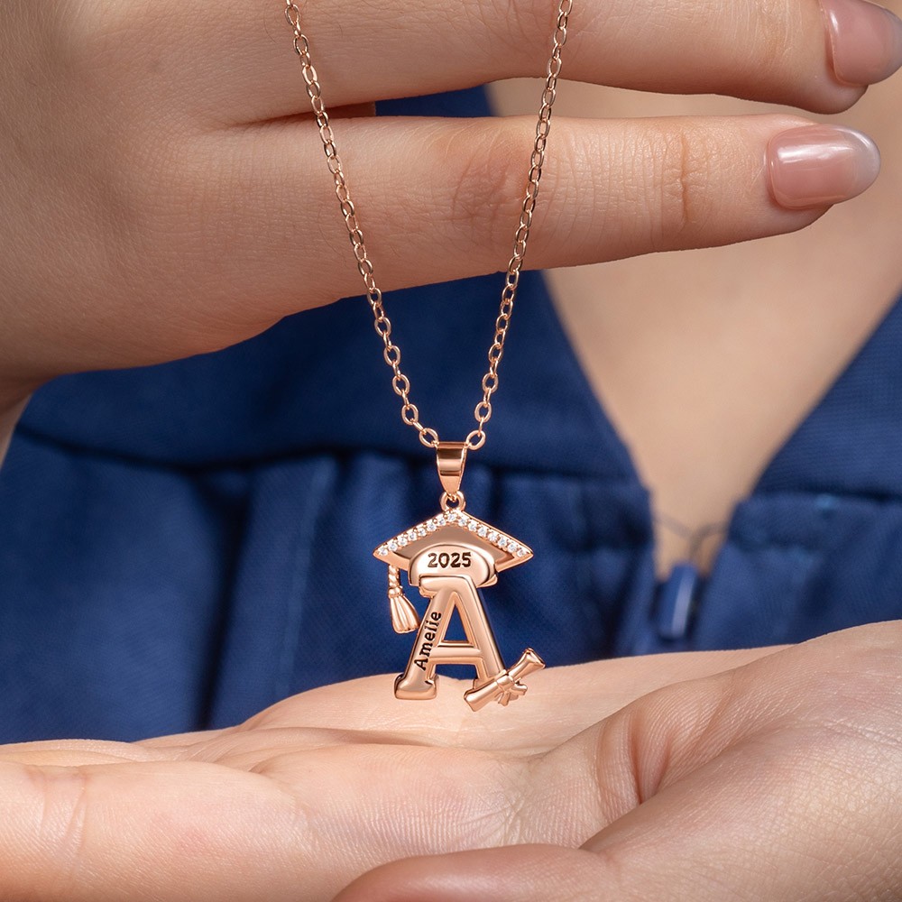 graduation letter necklace