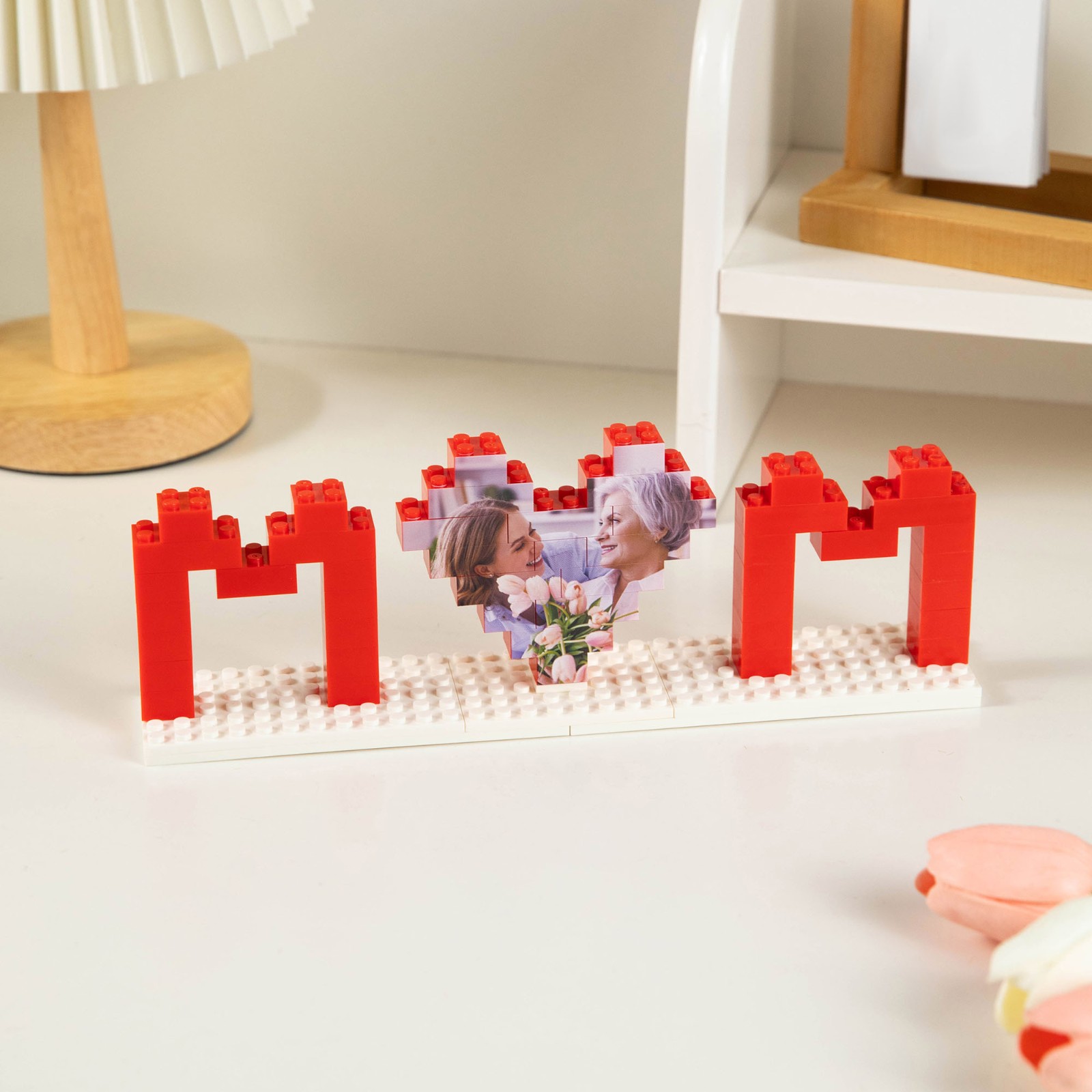 Heart-shaped Photo Building Brick Puzzles