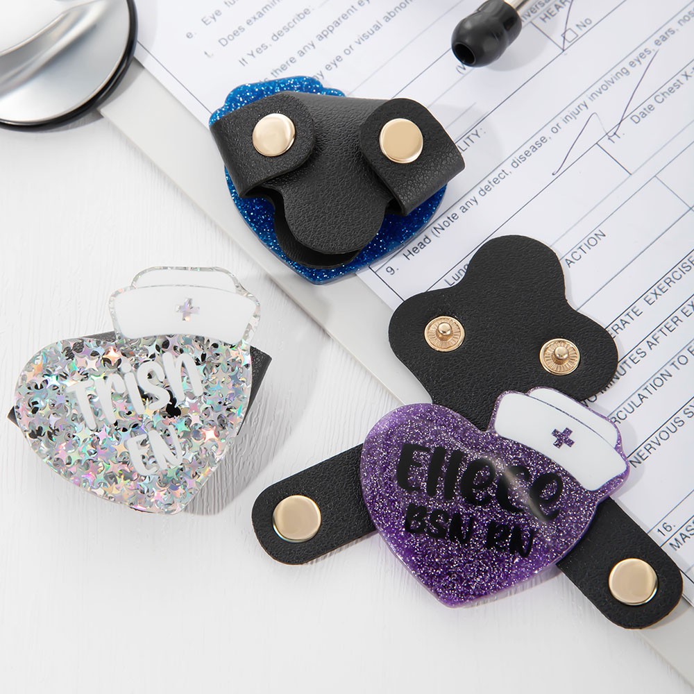 Stethoscope Heart Name Tag