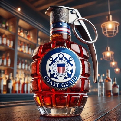 Grenade Shaped Whiskey Decanter – Military-Inspired Glass Liquor Bottle, Unique Gift for Men/Veterans/Whiskey Lovers