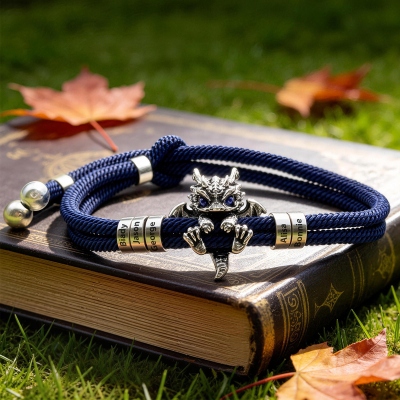 Handcrafted Dragon Baby Bead Bracelet, Dragon Bracelet, Lucky Charm Bracelet, Alloy Bracelet, Birthday Gift, Mothers Day Gift, Dragon Gifts