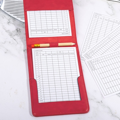 Custom Initial & Name Golf Scorecard Holder, Leather Golf Yardage Book Cover, Golf Accessories, Birthday/Father's Day Gift for Him/Dad/Golf Lovers