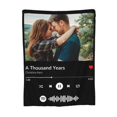 Custom Spotify Photo Music Player Blanket