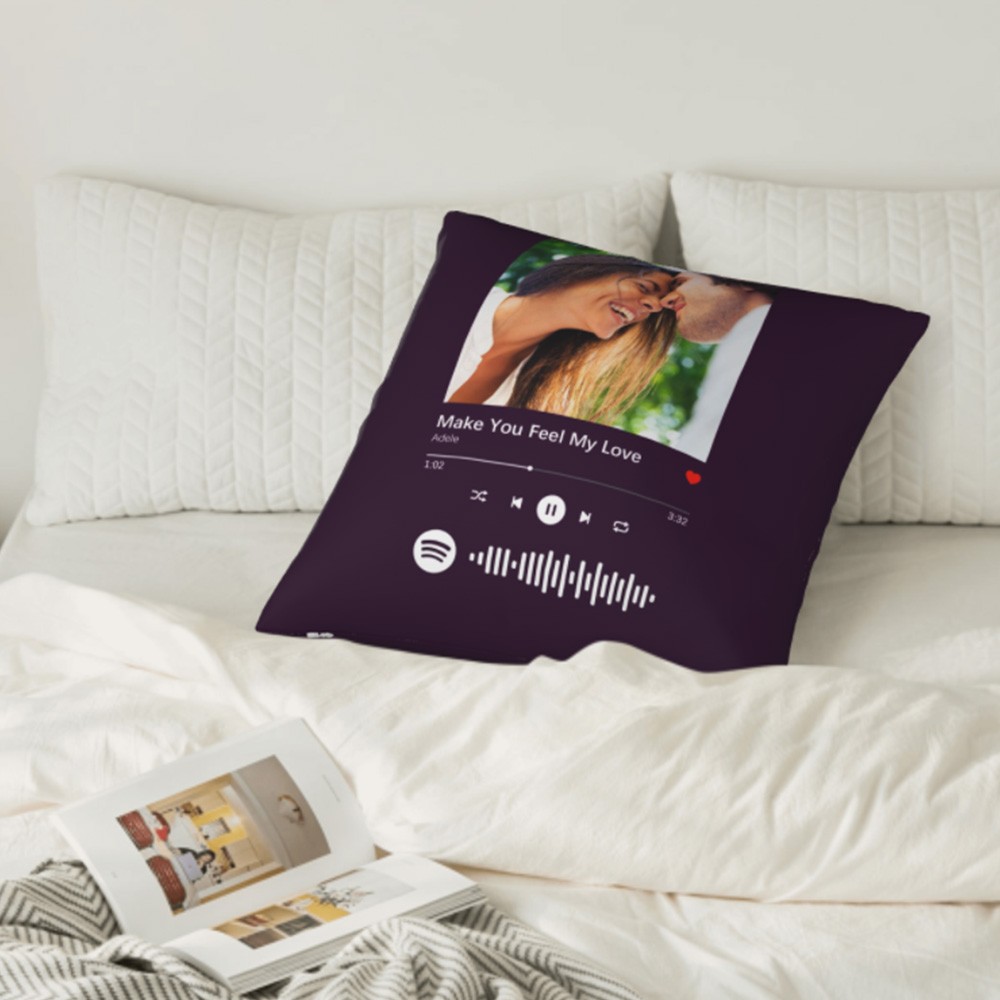 Custom Spotify Photo Music Player Pillow