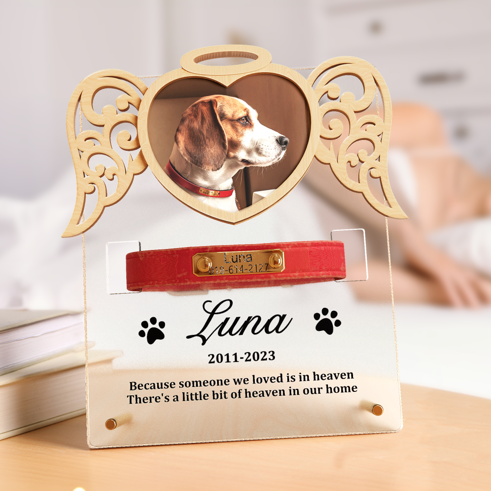 Custom Pet Collar Sign, Collar Holder, Pet Memorial Gift