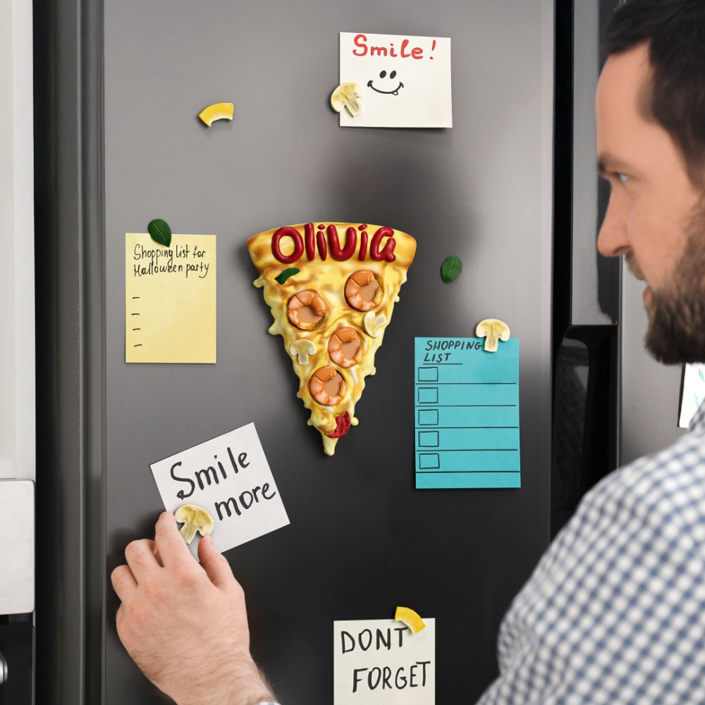 Custom Multifunctional Pizza Fridge Magnet