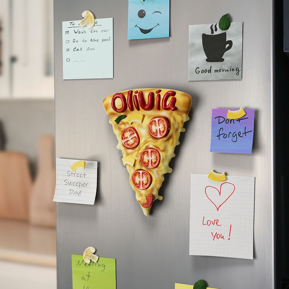 Custom Multifunctional Pizza Fridge Magnet