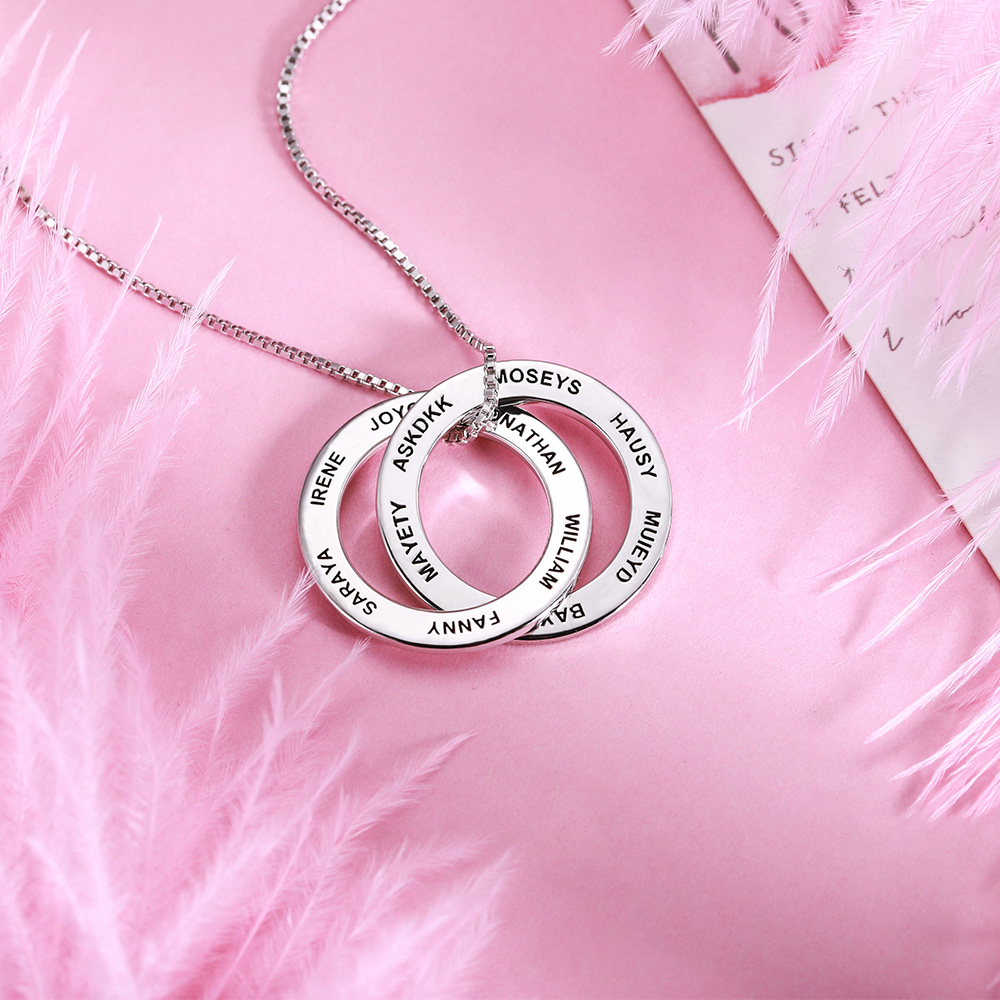 Personalized Engraved Russian Ring Necklace