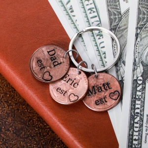 Personalized Penny Keychain for DAD