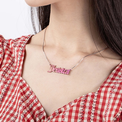 Personalized Colorful Name Necklace for Gift