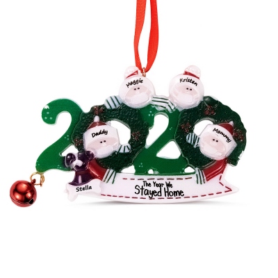 Customized 2020 Christmas Family Ornament