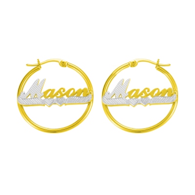 Personalized Hoop Name Earrings