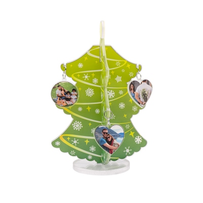 Christmas Tree Family Ornaments with Custom Photo