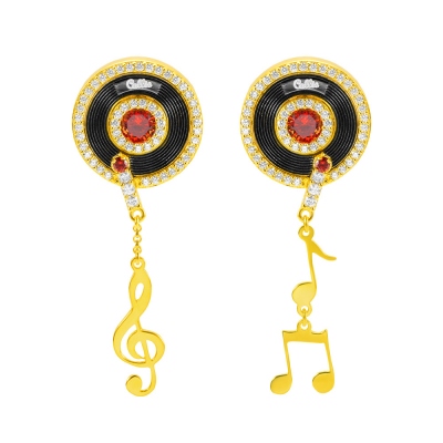 Personalized Pop Art Style Vinyl Record Earrings