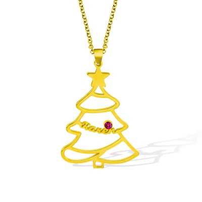 Custom Christmas Tree Necklace