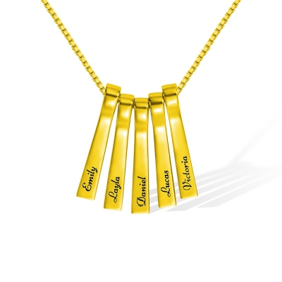 Custom Name Xylophone Bar Necklace for Mother, Grandmother
