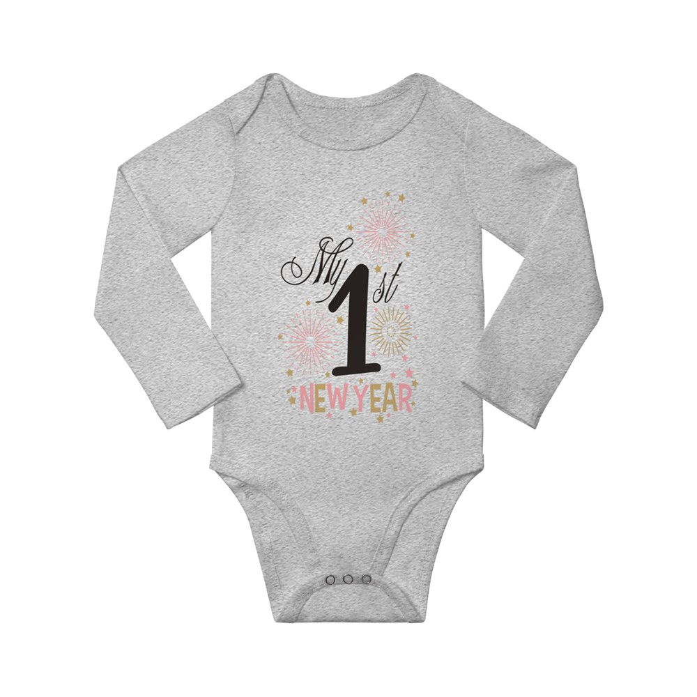 Cotton Long Sleeve Bodysuits, Unisex Baby Onesies with Commemoration Days, Bodysuit for Babies Gift for Newborn/Infants