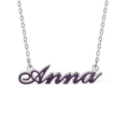 Custom Name Necklace in Color, Brass/Sterling Silver 925 Women's Jewelry, Birthday/Anniversary/Mother's Day Gift for Lover/Mom/Grandma/Friends