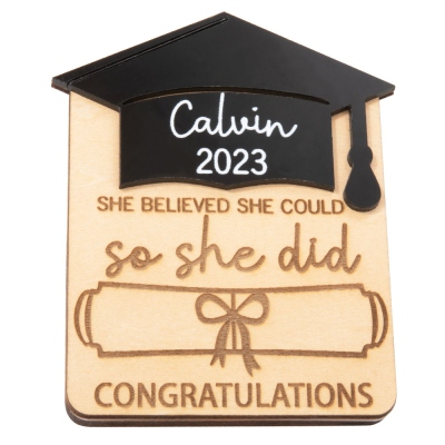 Personalized Graduation Gift Card Holder, Graduation Quotes, 2023 Graduation Money Holder, Wooden Card Box, Graduation Gift for Graduates/Daughter/Son