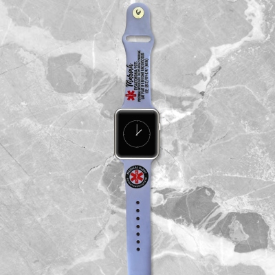 Personalisiertes Uhrenarmband mit medizinischer Alarmgravur für Apple Watch, Silikon-Notfall-Überlebensalarm-ID-Uhrenarmband, medizinischer Schmuck, Geschenk für Männer/Frauen