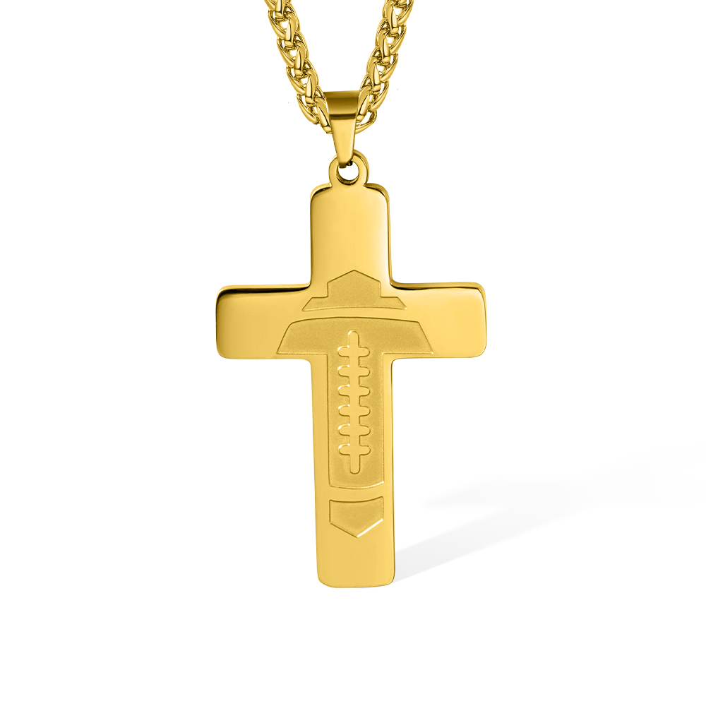 Black Bible Verse Cross Pendant Necklace for Men | Classy Men Collection