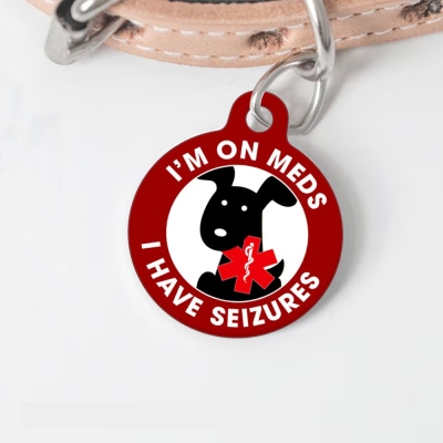 Personalized Pet Medical Alert ID Tags, Type 1/2 Diabetes Dog Tag, Seizures Cat Tag, Custom ID Tag, Blind Dog Accessories, Special Dog Needs Tag