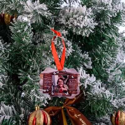Custom Acrylic Memorial Hanging Ornament, Someone We Love Is in Heaven, Christmas Keepsake, Sympathy/Remembrance/Grief Gift for Loss of Loved One