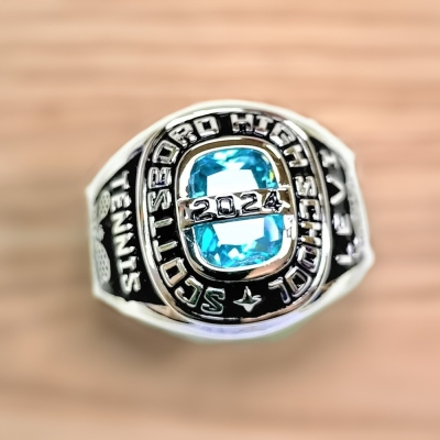 Custom Class Ring, Sterling Silver 925 Mementos Smycken, High School & College Mäns Signet Ring, Class of 2024 Graduation Ring, Present for Graduate