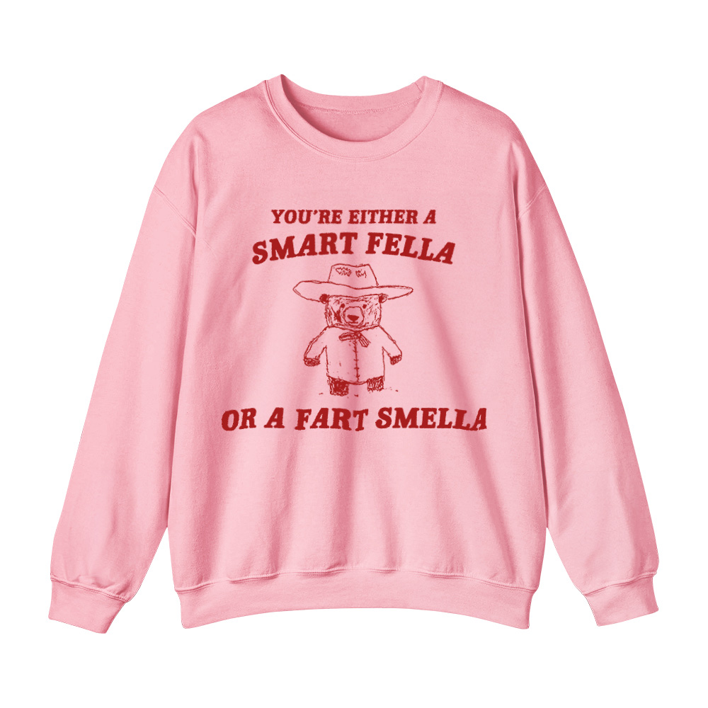Você é um cara inteligente ou um Fart Smella Retro Cartoon T-Shirt/Moletom, Camiseta Meme engraçada, Camisa Trash Panda, Ajuste Unissex, Presente para Família/Amigo