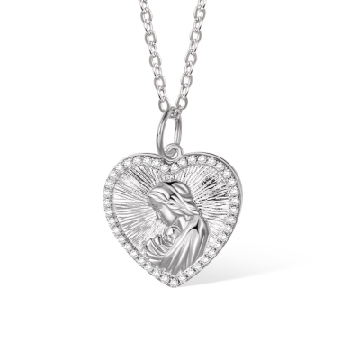 Personalisierte 3D-geprägte Herzkette mit Mutterliebe, personalisierte Gedenk-Foto-Medaillon-Halskette, Muttertags-/Geburtstagsgeschenk für Mama/Großmutter/Sie