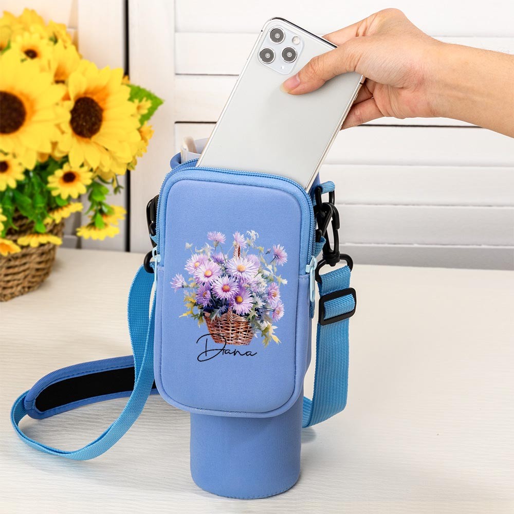 Porte-bouteille Et Collation Pour Sac à Dos - Compatible Bouteille Smartwater 1L, Pochette Avant, Mousqueton, Ultra Léger 25,5g