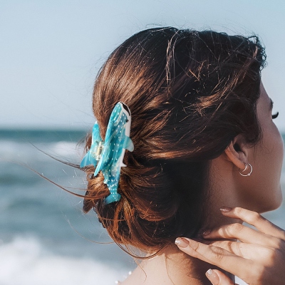 Pince à cheveux en forme de dauphin, baleine, conque, hippocampe, sirène, animal marin, cadeau créatif pour fête de plage/enterrement de vie de jeune fille, cadeau pour amoureux de l'océan/elle