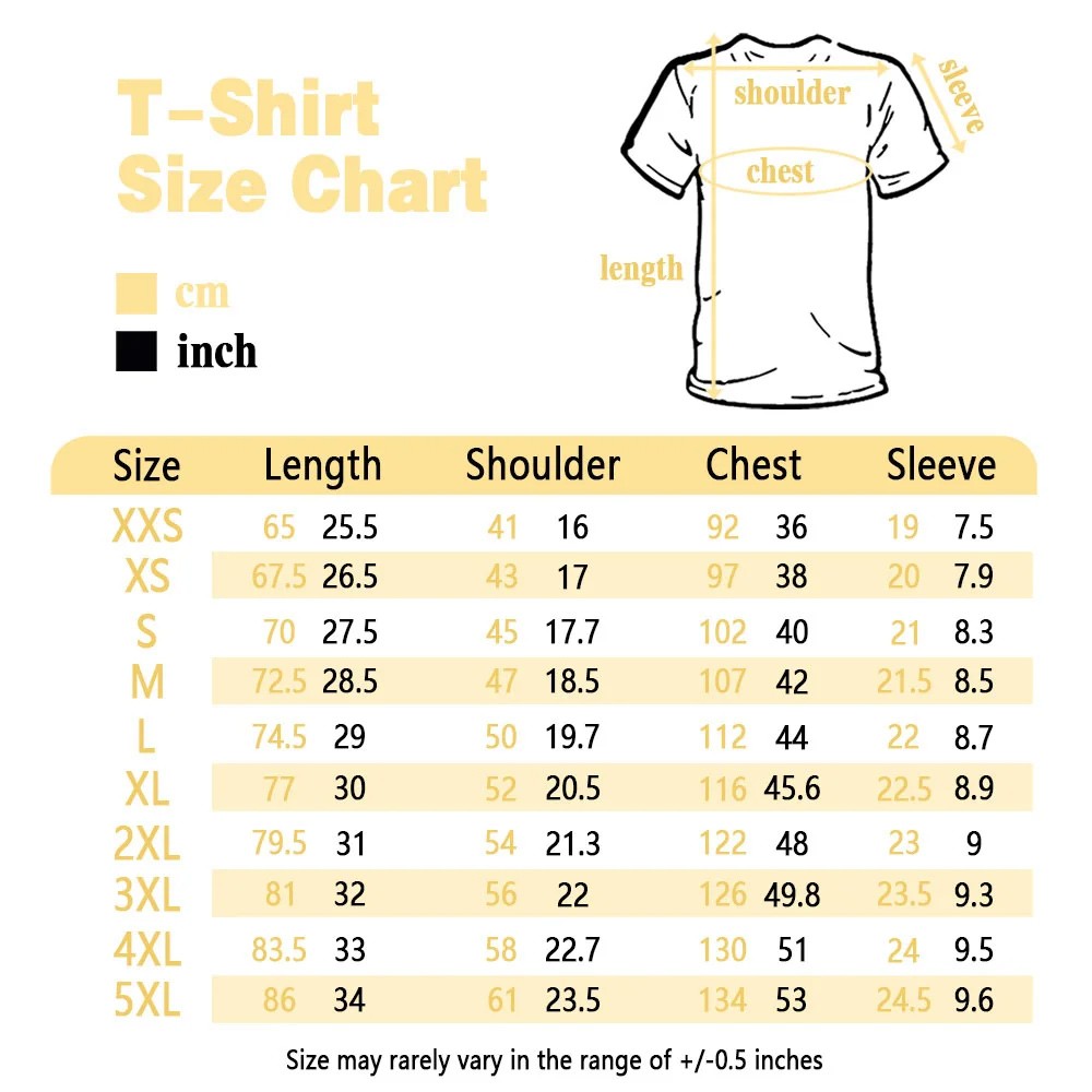 t-shirt size